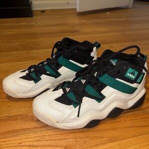 Adidas White and Green Sneakers